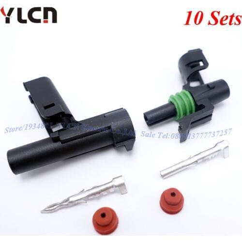 High Quality 10 Sets Kits Brand New 1Pin Way Delphi Waterproof Sealed Electrical Wire Connector Plug For Car Boat etc
