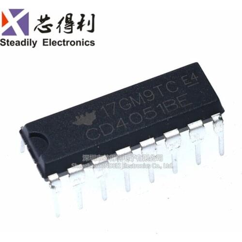 10pcs/lot Cd4051be Hcf4051 Hef4051 Eight-Choice One Analog Switch Dip-16