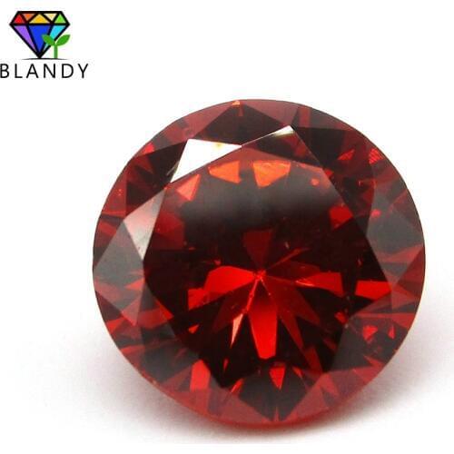 100pcs per lot 5A 1.0mm-2.5mm Round Brilliant Cut CZ Loose Synthetic Garnet Cubic Zirconia Stone