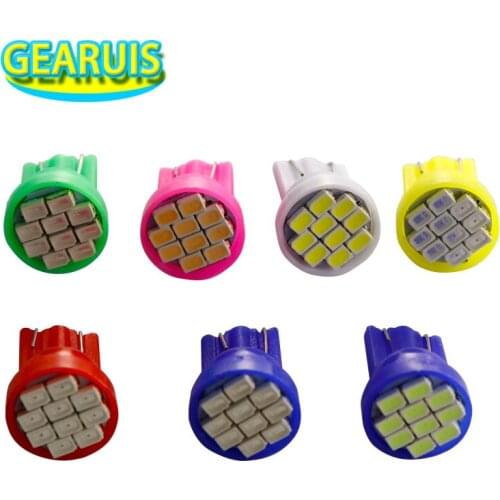 1000pcs T10 10 SMD 1206 W5W 194 168 Led Bulbs Car Wedge Lights Auto Door Lights Instrument License Plate Lights Reading Lamp 12V