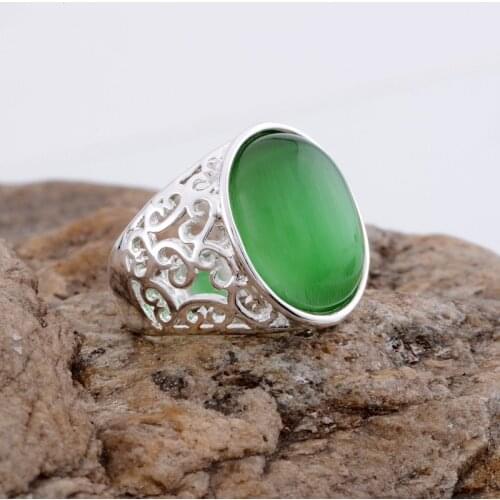2016 New arrival stone hollow Wholesale silver plated ring 925 Fashion jewelry Silver Ring FJKHNSFU