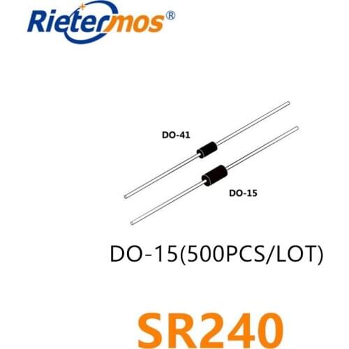 500PCS SR240 DO-15 2A40V HIGH QUALITY
