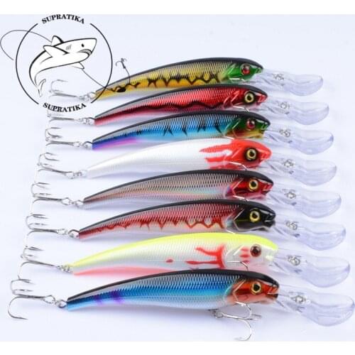 8Pcs/Lot Long Shot Lifelike Minnow Finging Lures 16cm/28g Artificial Hard Bait Long Lip Swimming 2.7m-4.5m Swim Isca With Hooks
