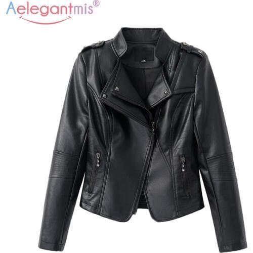 Aelegantmis Women's Leather Jackets