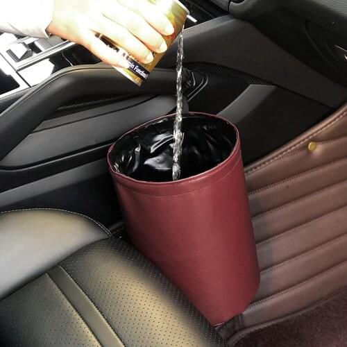 Car Folding Storage Busket Interior Rubbish Container For Waste Organizer Holder Waterproof Garbage Can Folding Trash Bin