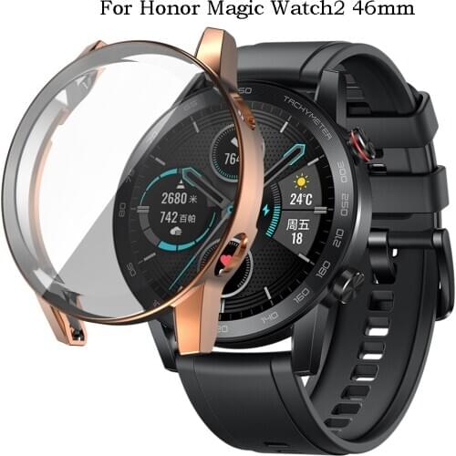 TPU Watch Case Screen Protector Case for Honor Magic Watch 2 46mm Smart Watch Accessories Full Cover Protective Plating Shell