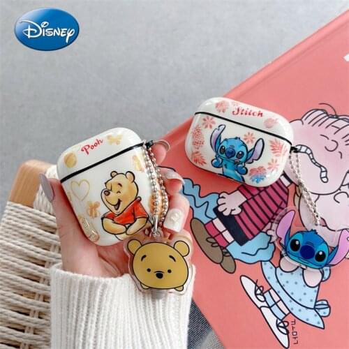 Disney Stitch Bear Earphone Case For AirPod 2 1 Case TPU Charging Headphones Case for airpods Pro Protective Cover Box