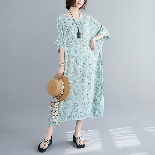 Elastic Waist Midi Long Dress Spring Lantern Sleeve Casual Harajuku