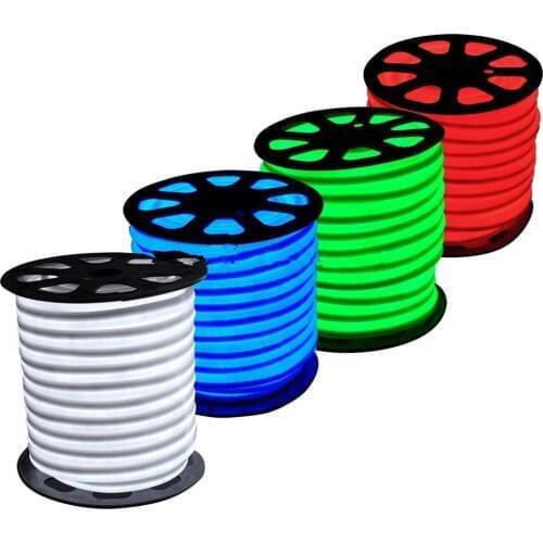 Ultra thin Red Green Blue RGB available SMD LED Neon Flex 72leds/m 110V led neon rope lights with DMX controller
