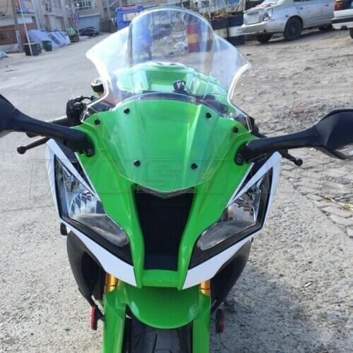 Motorcycle Double Bubble Windshield WindScreen Screen For 2011 2012 2013 2014 2015 Kawasaki Ninja ZX10R ZX-10R ZX 10R Black
