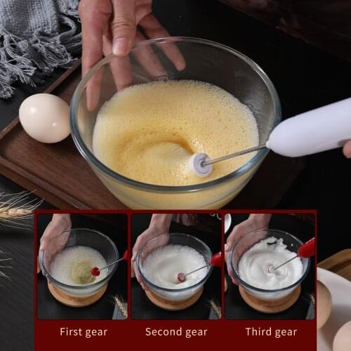 Electric Milk Frother 3 Speed Handheld Milk Foam Maker for Coffee Matcha Whisk Beaters USB Rechargeable Foam Maker Egg Beater