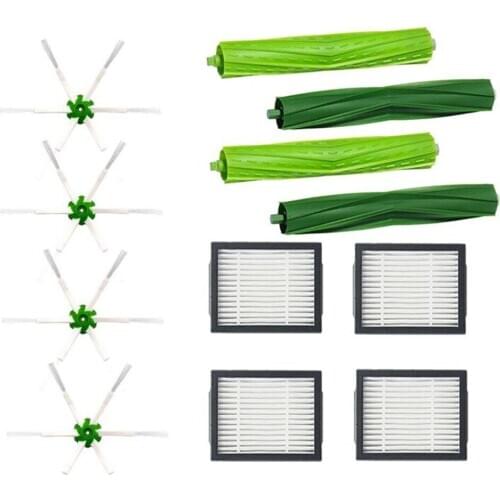 Main Brush Filter for iRobot E5 E6 i7 i7+ Replacement Cleaning Side Brushes for iRobot E5 E6 i7 i7+ Vacuum Cleaner Filters