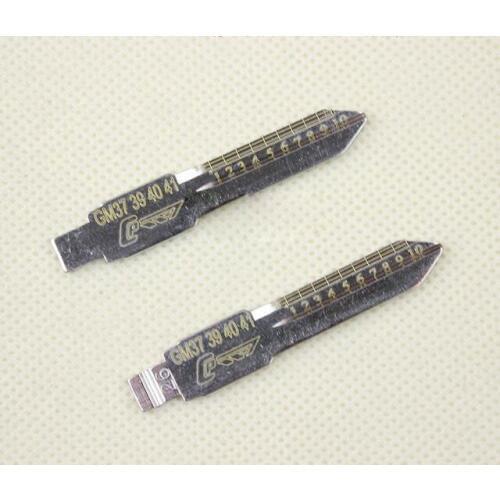 GM37 39 40 41 Engraved Line Key Blade For Buick GL8 Regal Scale Shearing Teeth Cutting Key Blank 2 IN 1 (No 26)
