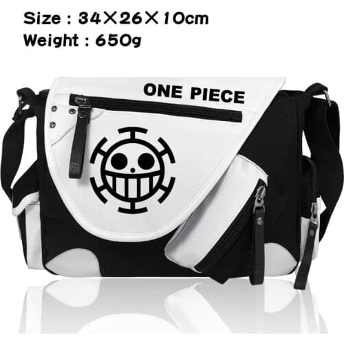 Anime One Piece Trafalgar Law Brook Canvas Messenger Bag Unisex Shoulder Bag Women Handbags Travel Bag Student School Bag