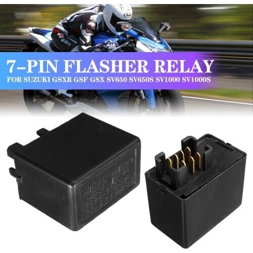 7Pin 12V LED Motorcycle Flasher Relay Turn Signal Indicator Blinker For Suzuki SV650 GSF GSX SV650 SV650S SV1000 SV1000S