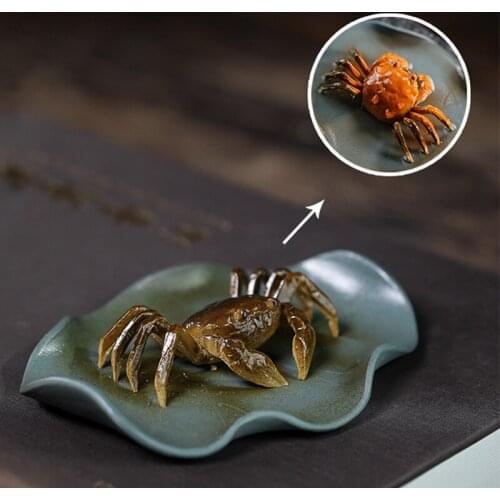 Chinese Tea Ceremony Decorations Yixing Purple Sand Color Crab Tea Pet Creative Personality Can Raise Tea Pets Kung Fu Tea Set