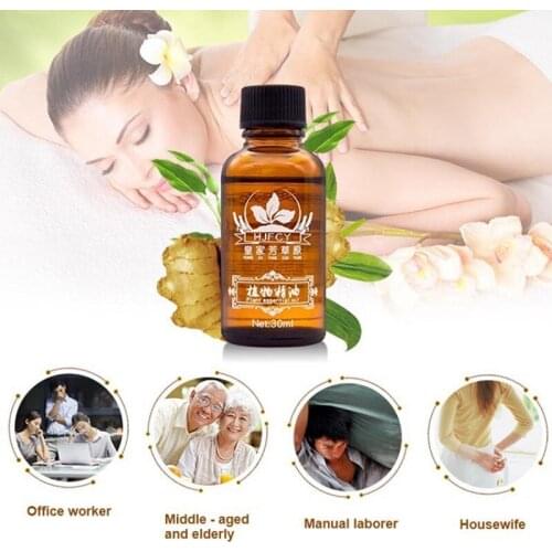 Natural Plant Essential Oil Ginger Body Massage Oil Thermal Body Ginger Essential Oil For Scrape Therapy Massage Tool