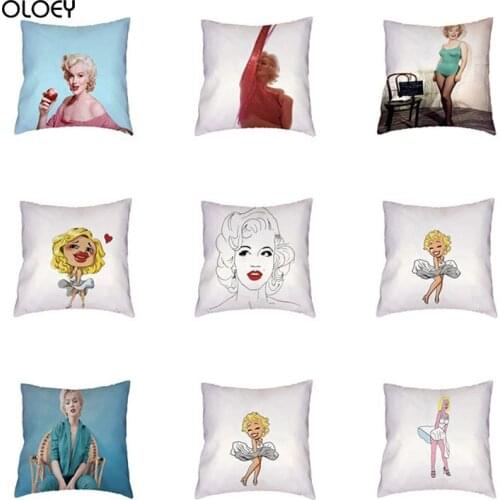White Peach Skin Pillowcase Marilyn Monroe Anime Girl Pillowcase Home Bedroom Hotel Decoration Pillowcase Soft and Comfortable