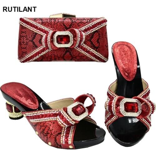 New Italian Matching Shoe and Bag Set for Wedding Fashion Italian Women Wedding Pumps with Purse African Ladies Shoes and Bags