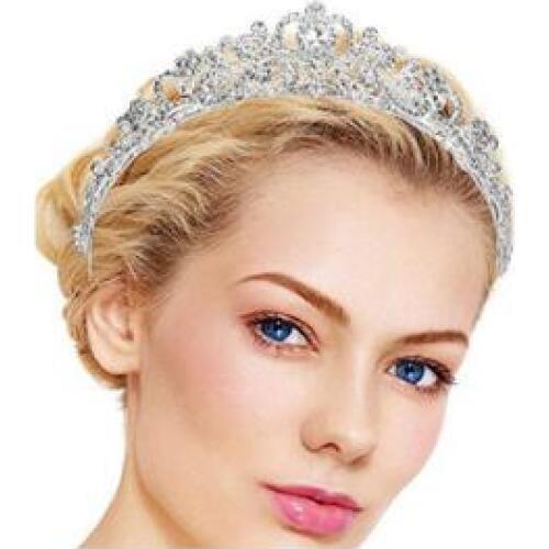 20pcs/lot DIY Sliver Extravagant Birthday Crown Drill Headband Photographic Pearl Bride Alloy Hair Styling Tools Accessory HA889
