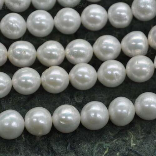 Wholesale fine luster 10-11.5mm near round natural freshwater pearl strand