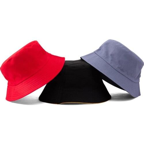 Unisex casual Solid color double sided Bucket Hat men womens Bob hip hop Panama Summer daisy lady Fisherman hat outdoor Sun Caps
