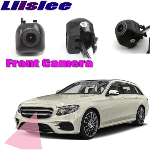 LiisLee Car Front Camera Hood Mesh Front Grille For Mercedes-Benz E-Class W213 2016 2017 2018 DIY Manually Control Front Camera