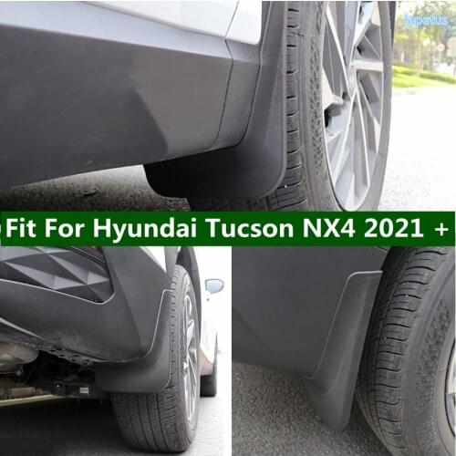 Lapetus Front and Rear Mud Guard Mudguards Splash Flaps 4PCS Fit For Hyundai Tucson NX4 2021 2022 Plastic Auto Accessory