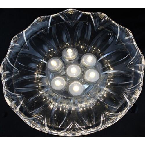 Free shipping warm white 10pieces/lot Submersible LED light, led candle tea light for wedding party decoration