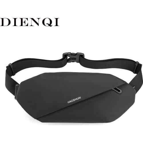 DIENQI Personal Men Waist Bags Fanny Pack Belt Pouch Chest Bag Waterproof Anti Theft Bum Sling Bag Male Crossbody Bags For Men