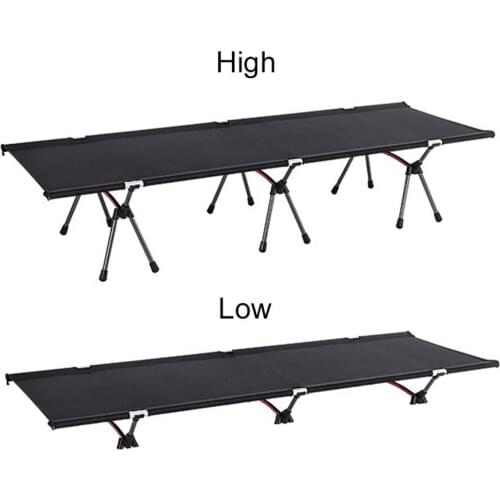 Ultralight Folding Camping Cot Compact Portable Single Bed Outdoor Travel Base Camp Hiking Bed Travel Sleeping Cot