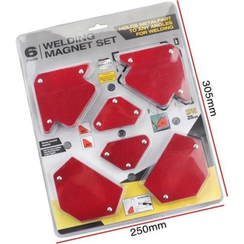 6 Pcs/Set Triangle Welding Positioner Magnetic Fixed Angle Soldering Locator Tool Without Switch Welding Accessories