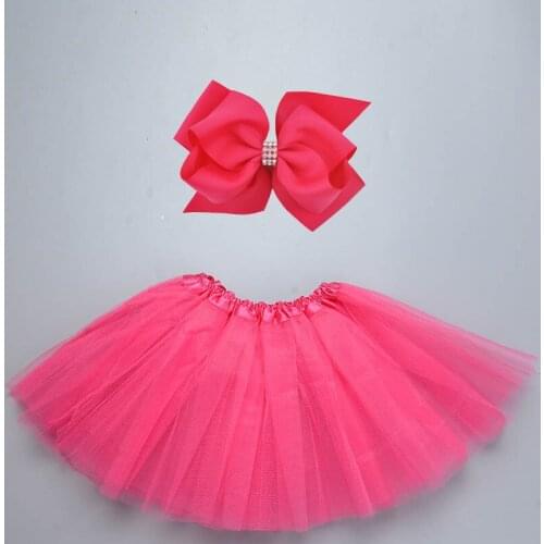 Christmas Lovely Tulle Skirt for Girls with Bow Ballet Dress Up Colorful Party Campus Performance Dance Decor Accessories