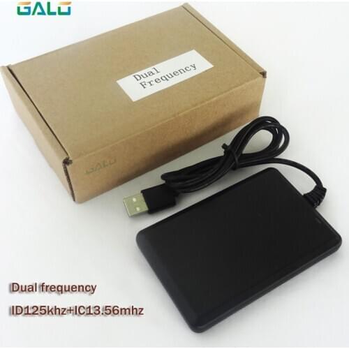 Universal Double frequency RFID card reader ID IC 125Khz 13.56Mhz USB Reader auto recognition for Android Win Linux