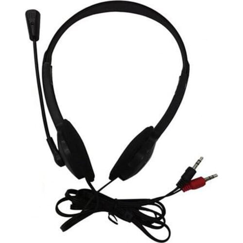 Wired Headphone Universal with Mic Plastic 3.5mm Over-ear Stereo Headset Ear Buds Head Phone Earbuds For iPhone Xiaomi