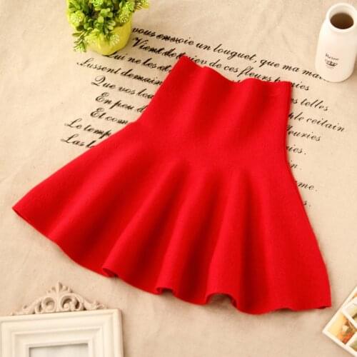 2019 Autumn Winter Skirts For Girls Clothes Dancing Skirts Children Clothing Knit Tutu Skirt Kids Clothes Girls Skirts 2 Colors