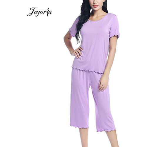 Joyaria Pajamas for Women Short Sleeve Pajama Set Sexy Sleepwear Cute Pyjamas Femmes Pijamas Mujeres Summer Pjs Women Nightwear