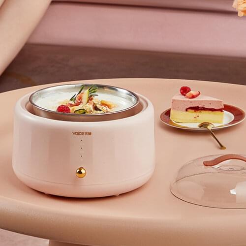 1000ml Yogurt Maker Mini Automatic Yogurt Machine Household DIY Yogurt Tools Kitchen Appliance Stainless Steel Tank Pink 220V