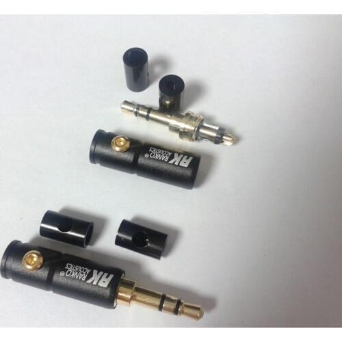 2pcs Ranko Copper 3.5mm Stereo Male Repair headphone Jack Plug Metal Audio Soldering
