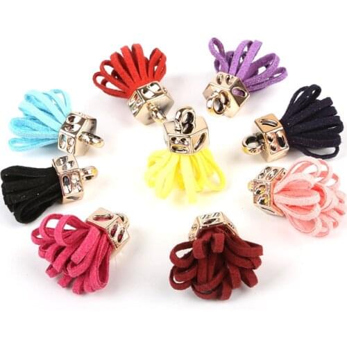 25mm 10pcs/lot Fashion Suede Tassel For Jewelry DIY Earrings Keychain Cellphone Strap Accessories Women Jewelry Findings