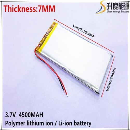 3.7V,4500mAH,[7050100] PLIB ( polymer lithium ion battery ) Li-ion battery for tablet pc,GPS,mp3,mp4,cell phone,speake