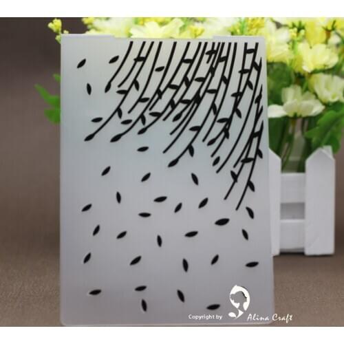 AlinaCraft PLASTIC EMBOSSING FOLDER spring leaf DIY scrapbook album card gift packing decoration cutting dies paper craft making