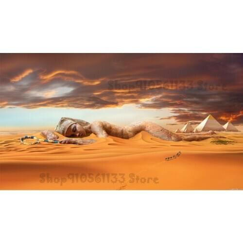DIY Diamond Painting Desert Landscape Art Gods of Egypt Wilderness Pyramids diamond Embroidery 5d mosaic Full Drill GG2955