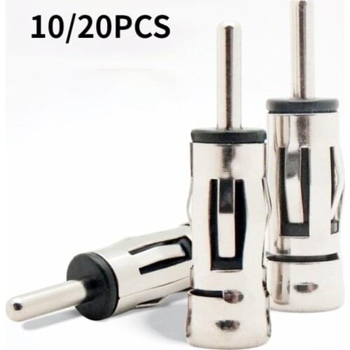 20PCS Car Vehicles Radio Stereo ISO To Din Aerial Antenna Mast Adapter Connector Plug Car Radio Stereo Autoradio Fit Most Types