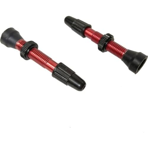 Tubeless presta bike valve aluminum alloy brass 35mm 40mm 45mm 60mm NO TUBES black red silver