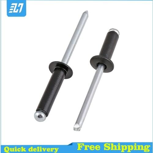 Black Aluminium Blind Rivets Dome Round Head Open Hollow Pull Nail Rebite Bolt Self-plugging decoration PopM2.4 M2.8 M3.2 M4 M5
