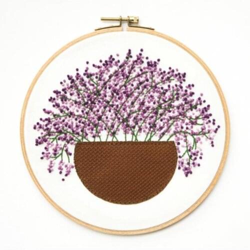 Flower Shop Plant Series European embroidery kit simple three-dimensional embroidery Ribbon kit embroidery needlework