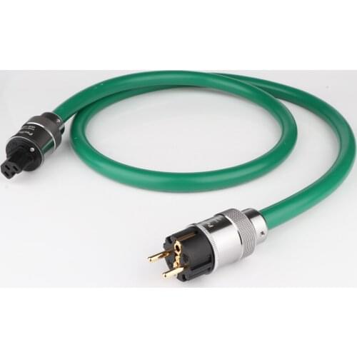 HI-End Copper Silver Mixing 2328 Power Line HIFI With Preffair Gold Plated EU/US Plug AC Power Connector