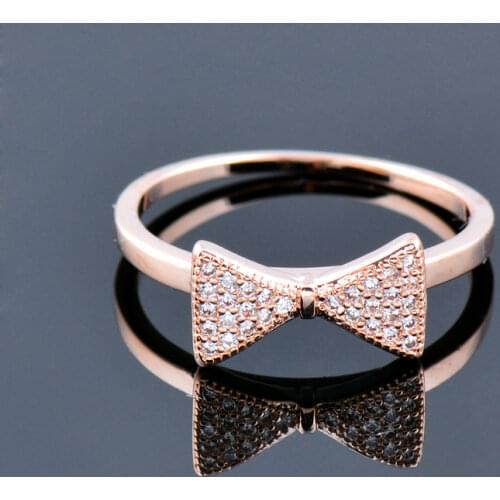 KIOOZOL Luxury Bright Crystal Ring Personality Creative Rose Gold Silver Color Women Wedding Party Jewelry Gift 373 KO2