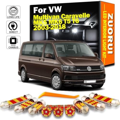 For Volkswagen VW Multivan Caravelle MK5 MK6 T5 T6 2003-2017 2018 Vehicle LED Interior Footwell Light Kit Canbus